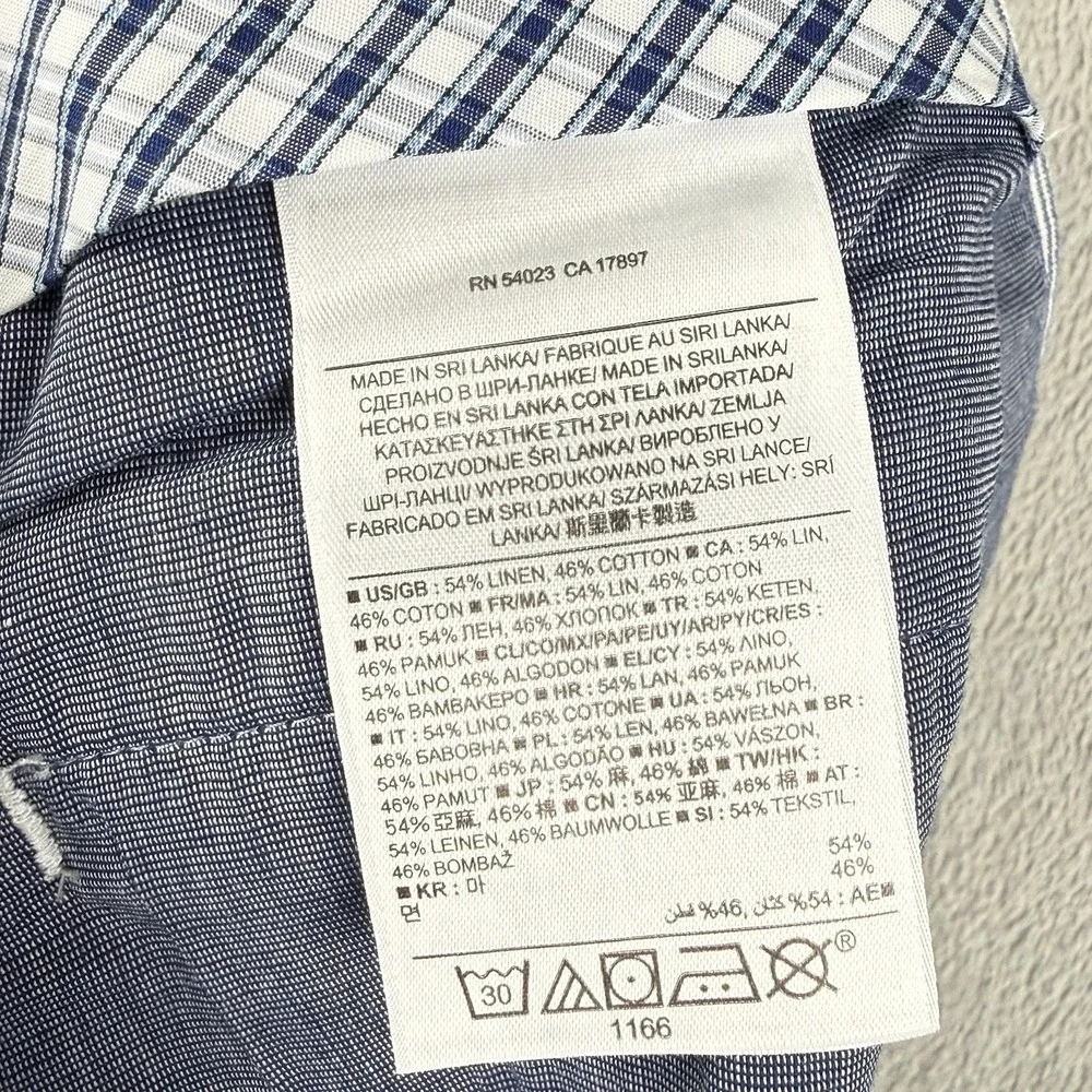 Banana‎ Republic Kentfield Pant Size 35 X 30 Gray Linen Blend Summer Comfort